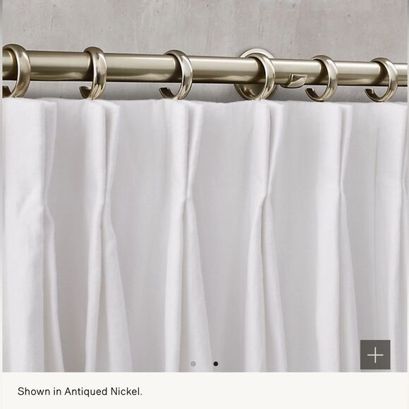 NWB Restoration Hardware Estate C-Loop Drapery Rings Large Bronze set of 7 - Picture 6 of 8